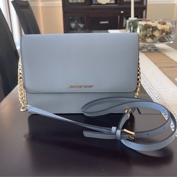 Baby Blue Michael Kors Bag w/strap - Picture 3 of 11